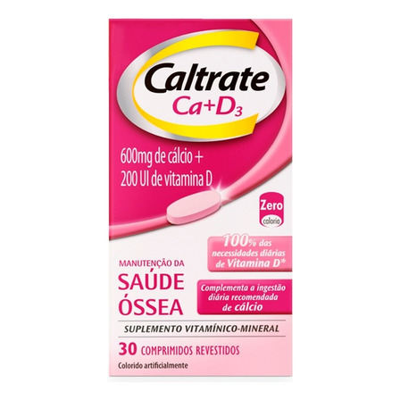 Caltrate Ca+d3 600mg + 200ui 30 Comprimidos Sabor Sem Sabor Caltrate Ca+d3 600mg + 200ui 30 Comprimidos Sabor Sem Sabor