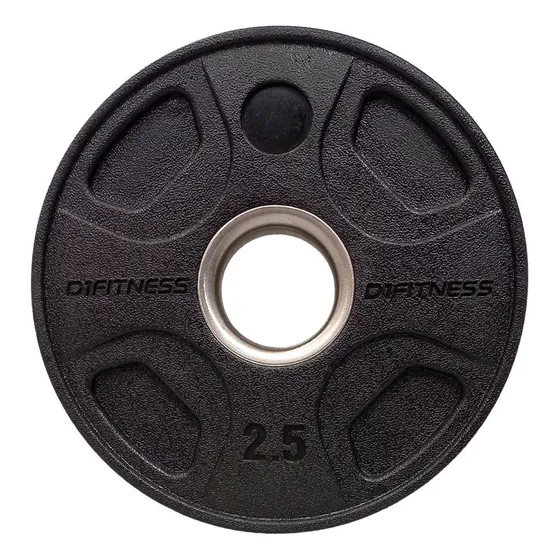 Anilha Elite Emborrachada Lpo 4 Grips - 2,5kg
