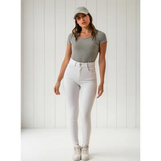 Jeans Chupin Blanco Elastizado Calce Perfecto-ultimos!!