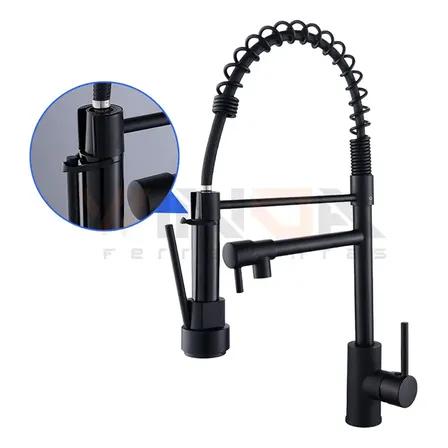 Torneira Gourmet Flexível Monocomando Preto Fosco Hidramax Cozinha