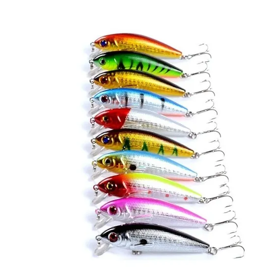 Pack 10 Señuelos Pesca Rapala 7.2cm Lenguado Corvina Color