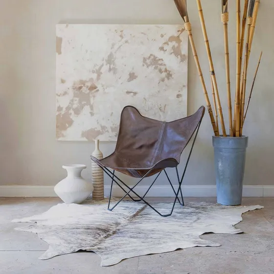 Sillón Bkf Leder De Cuero Vacuno Crash Habano