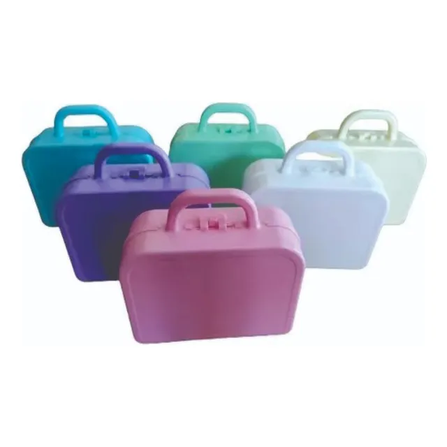 Set 20 Mini Valijas De Plástico Colores Souvenir Candy Bar