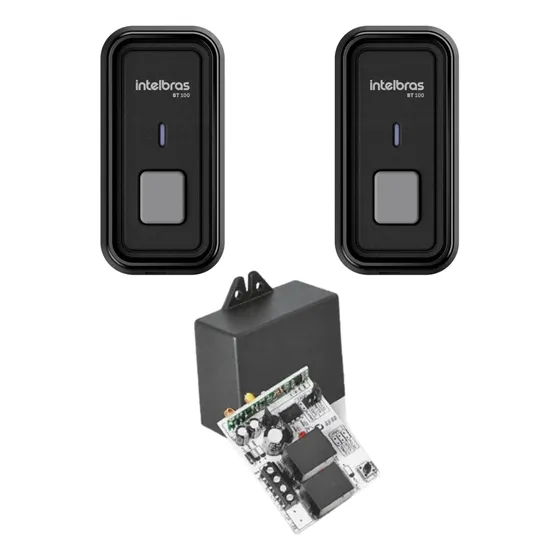 Botoeira Sem Fio Bt Intelbras Receptor 2 Botões Acionadores