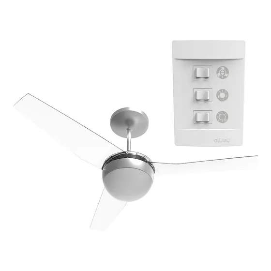 Ventilador De Teto Aliseu Jet Cristal Com Controle De Parede