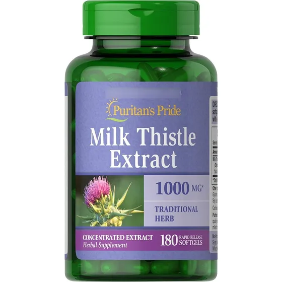 Milk Thistle Silimarina Cardo Mariano 1000mg 180 Cap Puritan