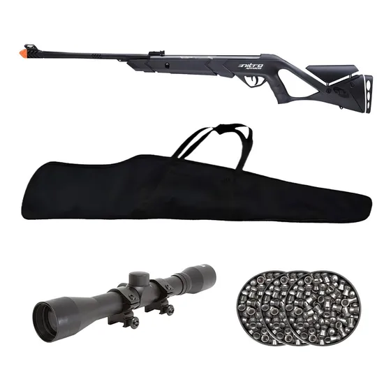 Carabina Pressão Cbc Nitro Advanced 5.5mm+4x32+capa+300chumb