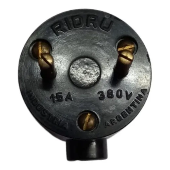 Ficha Macho 2p 15amp 380v Baquelita