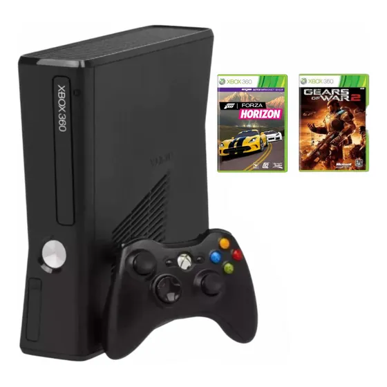 Xbox 360 Slim + Jogos + Controle Envio Rapido!!!