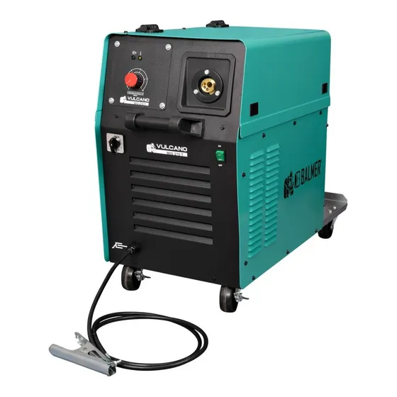 Máquina De Solda Mig 250a Trifásica Mig 270t Vulcano Balmer Cor Verde Frequência 50 Hz/60 Hz 220V/380V