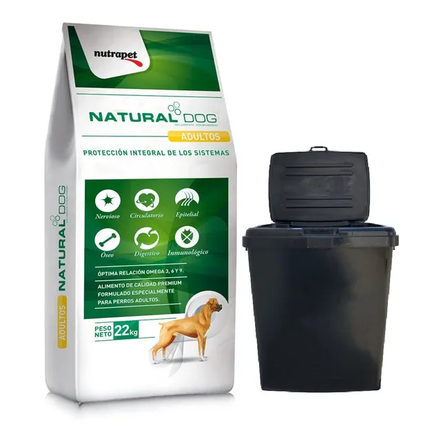 Natural Dog Adulto 22kg Con Contenedor