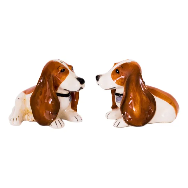 Cielo Azul Arcilla Cachorro Perro Basset Hound Salero 16377