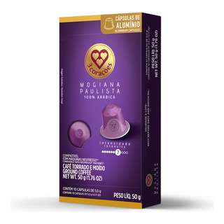 Capsula De Café Mogiana Paulista Compativel Com Nespresso Marca 3 Corações 10 Unid Capsula De Café Mogiana Paulista Compativel Com Nespresso Marca 3 Corações 10 Unid