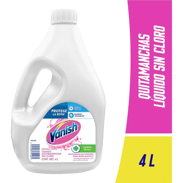 Quitamanchas Líquido Vanish Crystal White Botella De 4 L