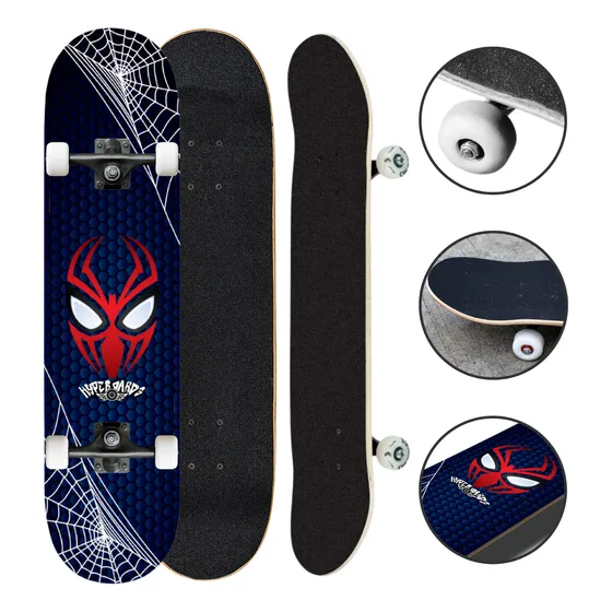 Skate Iniciante Completo Esqueite Montado Skat Spider Aranha