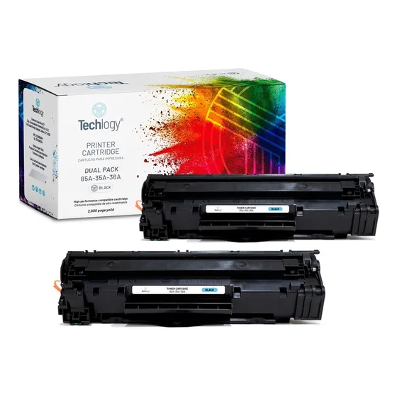 Toner Techlogy 85a 35a 36a 1102w 2 Pack Tinta Negro