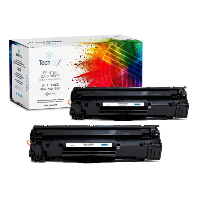 Toner Techlogy 85a 35a 36a 1102w 2 Pack Tinta Negro