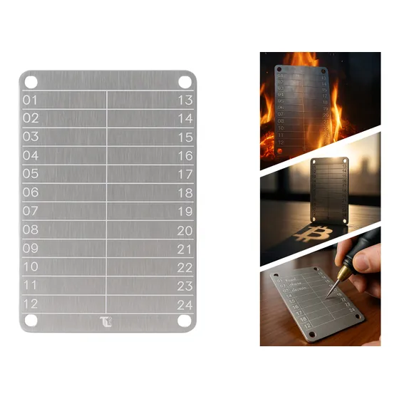 Cold Wallet Cripto Seed Phrase Storage Em Metal Bitcoin