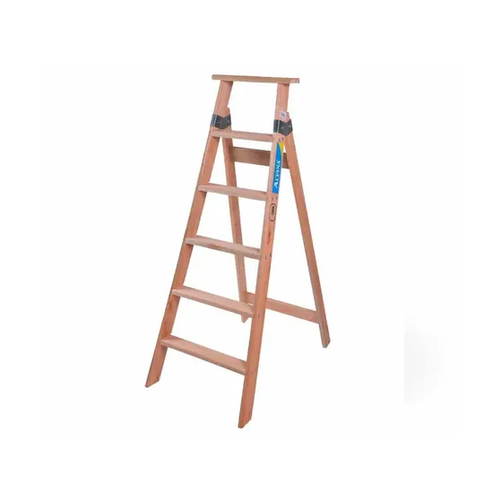 Escalera Familiar De Madera 10 Escalones Alpina - Color Marrón Claro