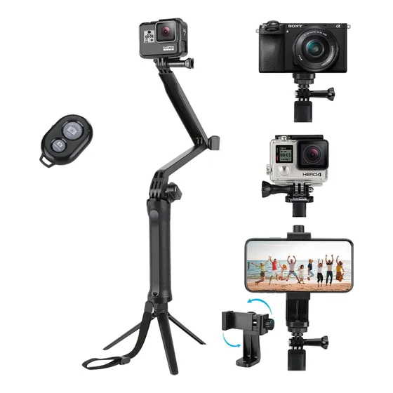 Baston Selfie Stick Trípode Impermeable Ajustable Con Mando