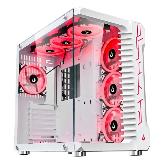 Gabinete Rise Mode Galaxy Glass S/fan S/fonte Branc Rmgaggfw