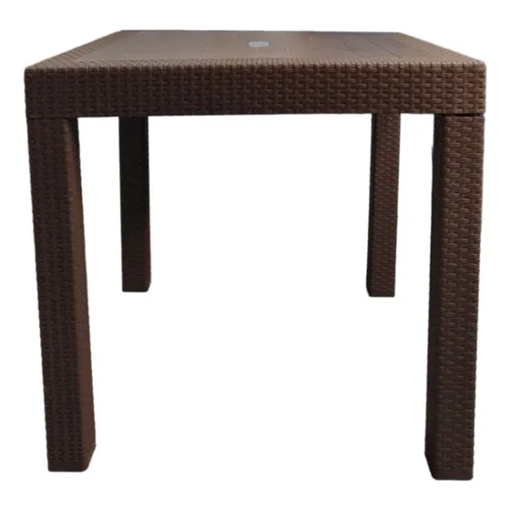 Mesa Comedor Plastica Rattan 4 Puestos 
