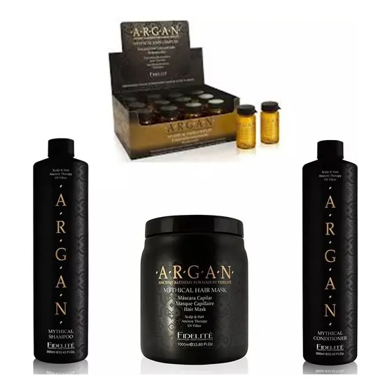 Fidelite Kit Argan Shampoo - Conditioner - Mascara - Ampolla