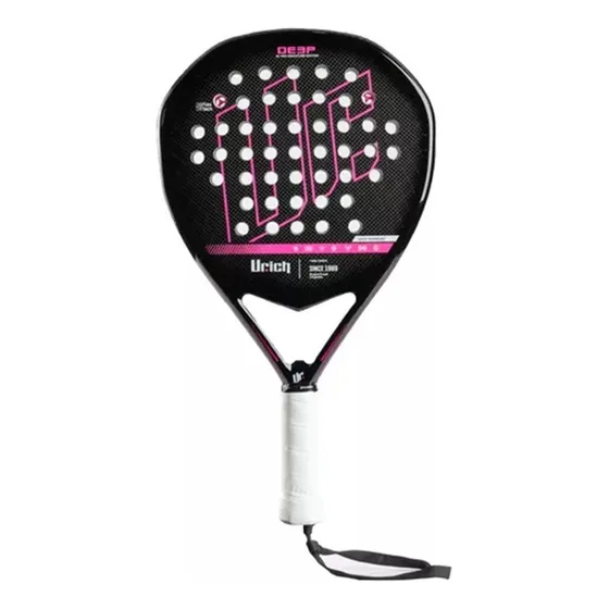 Paleta Padel Urich Deep Carbon 3k Nucleo Softeva Octogonal Color Negro/Rosa