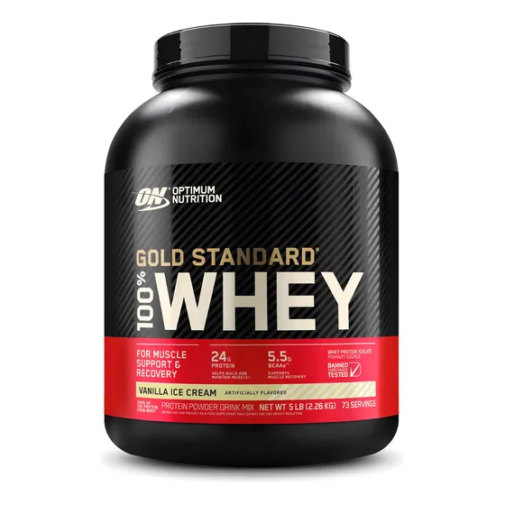 Gold Standard Whey Protein Baunilha 2,27kg Optimum Nutrition Sabor Vanilla ice cream