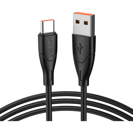 Cable Usb A Tipo C 2 Metros Datos Carga Rápida 2.4a U-volt Color Negro Cable Usb A Tipo C 2 Metros Datos Carga Rápida 2.4a U-volt Color Negro