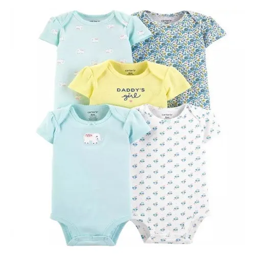 Set 5 Bodys Niños Y Niñas Multicolor Carter´s Hasta 24 Meses