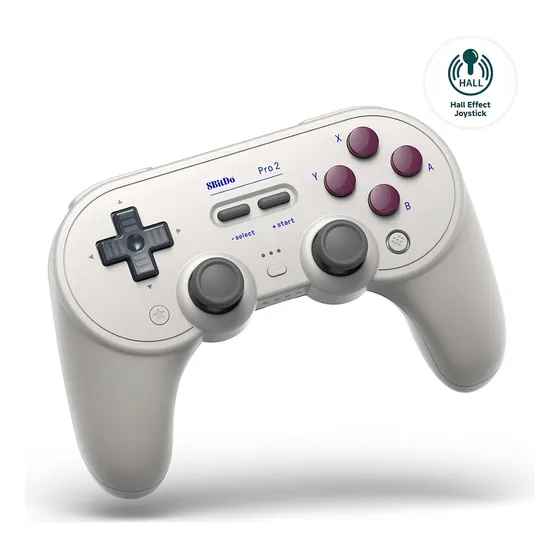 8Bitdo Pro 2 Controlador Bluetooth Para Switch/Switch 2, Joysticks Con Efecto Hall, 2 Botones Traseros Profesionales, Mando Inalámbrico P/Juegos P/Switch, PC, Android, Steam Deck (G Classic Edition)