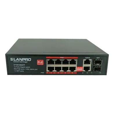 Switch Lanpro 8ch Poe + 2ch Gigabit + 2ch Sfp 120w