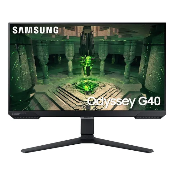 Monitor Samsung Odyssey G40 25" Preto, Full HD, IPS, 240Hz, 1ms, HDMI, FreeSync Premium, G-Sync, 127/220V