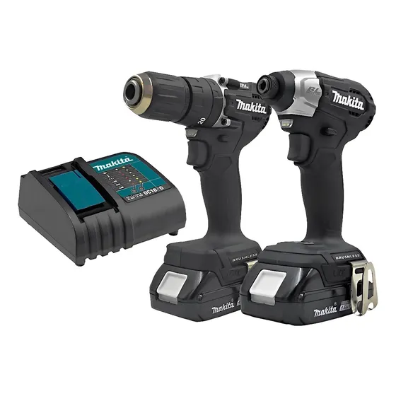 Taladro Percutor 1/2'' Dhp487 + Impacto 1/4'' Dtd157 Makita