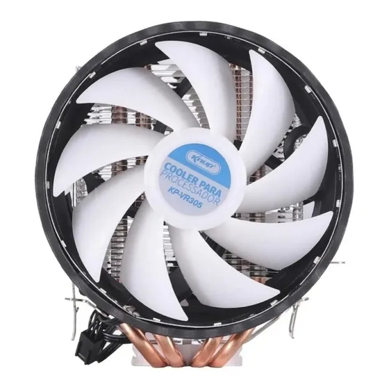 Cooler Processador Duplo Fan 120mm Led Rgb Intel E Amd 120w