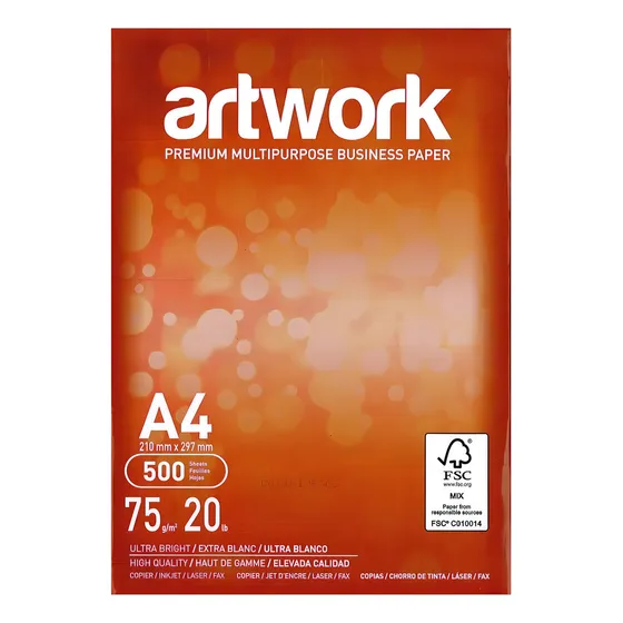 Papel Fotocopia A4 500 Hojas Artwork 75g