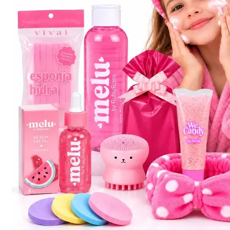 Kit Limpeza De Pele Infantil Ruby Rose Skincare Presente