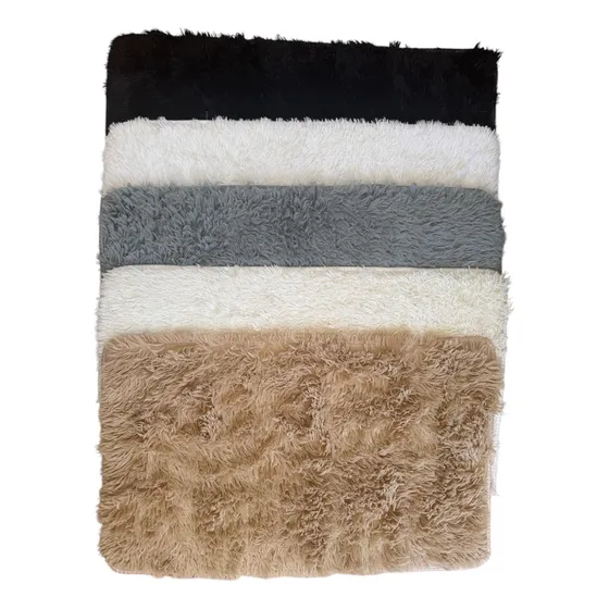 Alfombra Nórdica Peludo Dormitorio Living Costado Cama 90x50