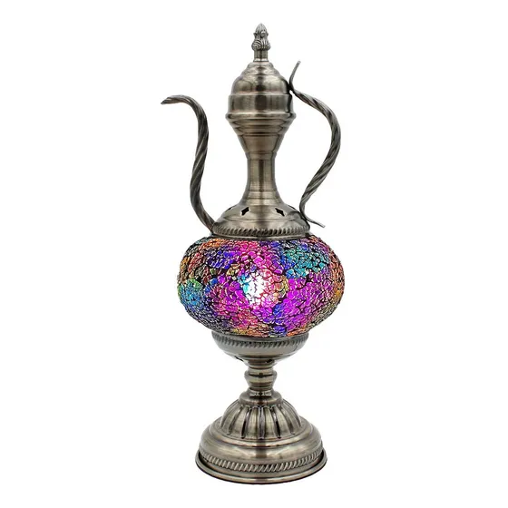 Lampara Tetera Turca Cristal Marroqui Mesa Escritorio Mesita