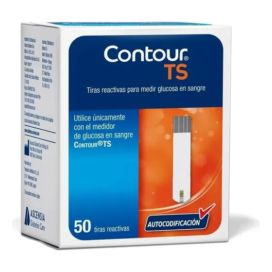 Tiras Reactivas Contour Ts Caja Con 50 Para Glucómetro Ts