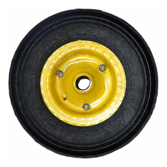 Rueda Caucho Para Carretilla Carrucha Macizo 10pLG