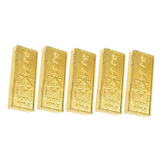 5 Pcs Falso Ouro Barra Estatuetas Simulação Ouro Lingote Par 5 Pcs Falso Ouro Barra Estatuetas Simulação Ouro Lingote Par