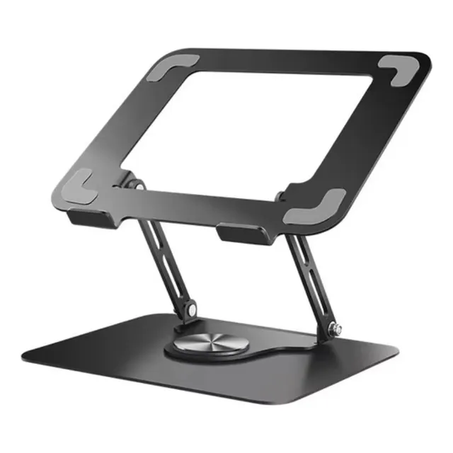 Base Soporte Laptop Aluminio Plegable Rotable 360 Grados
