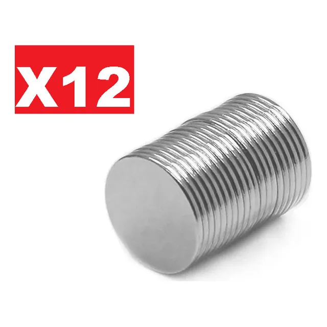 Imanes De Neodimio N52 Circulares 12x2mm Fuertes Pack 12