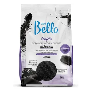 Cera Depilação Corporal Natural Negra Pérola Depil Bella 1kg Cera Depilação Corporal Natural Negra Pérola Depil Bella 1kg