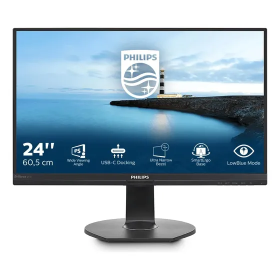 Monitor Philips 23,8 Widescreen Ips Hdmi Hub 241b7qupbeb