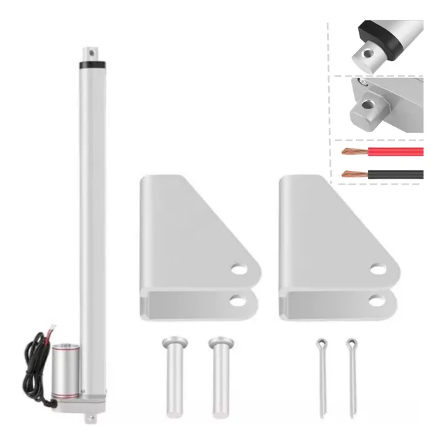 Actuador Lineal Motor 150kg Torque 500mm 12v 3a 36w Aluminio