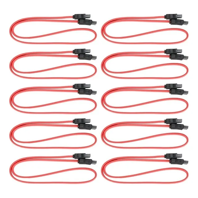 Pack 10 Cables Sata De Datos 50 Cm Pc Hdd Hard Disk Ssd