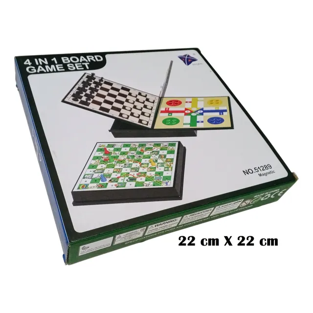 Juego De Ajedrez Damas Ludo De Mesa Ludico Combo 4 En 1 Mag